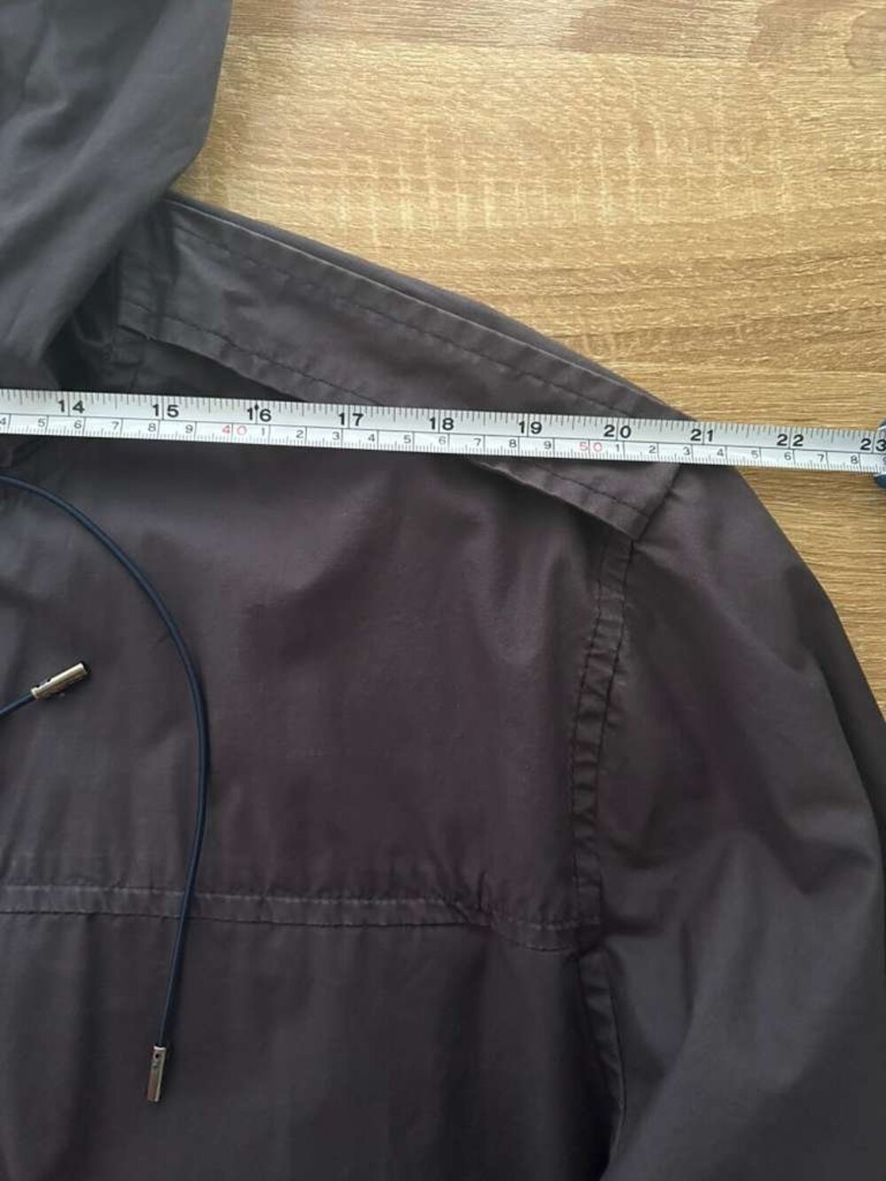 Daslu Hooded Lightweight Utility Rain Jacket Black Size G - Picture 13 of 16